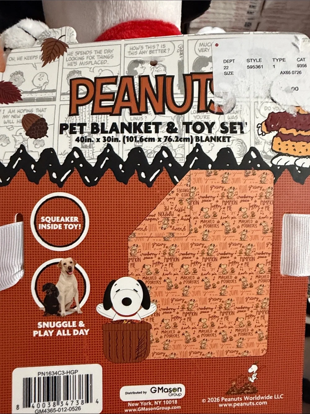 Peanuts Halloween Pet Blanket & Plush Toy Set